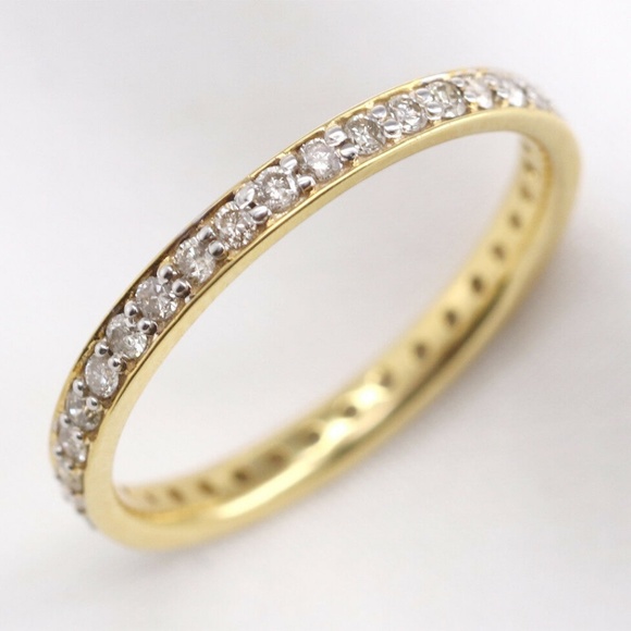 0.55 CT Diamond Gold Stackable Full Band stamp